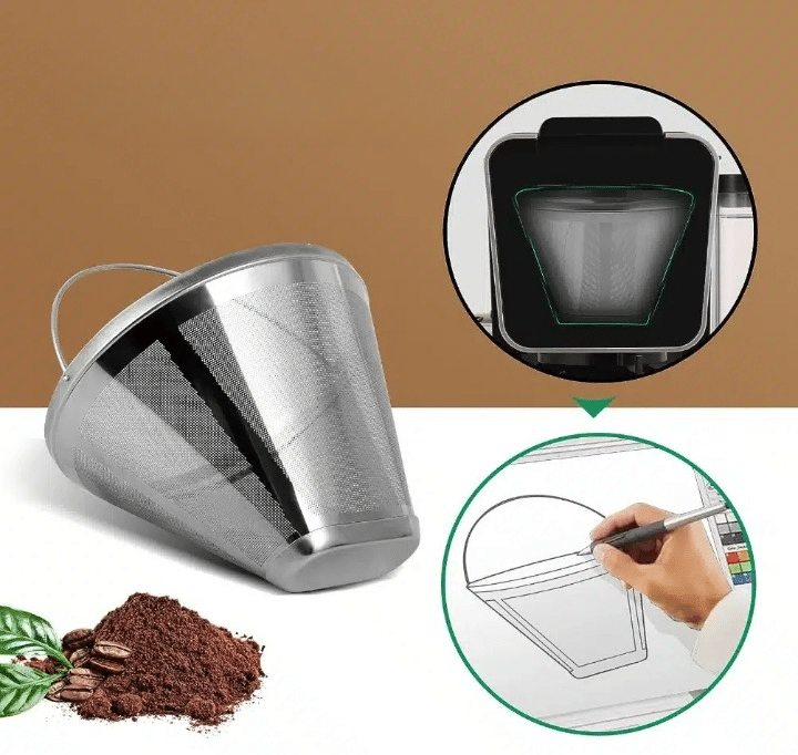 Filtre à Café Permanent en Acier Inoxydable pour Cafetière Ninja 304 - vue 5