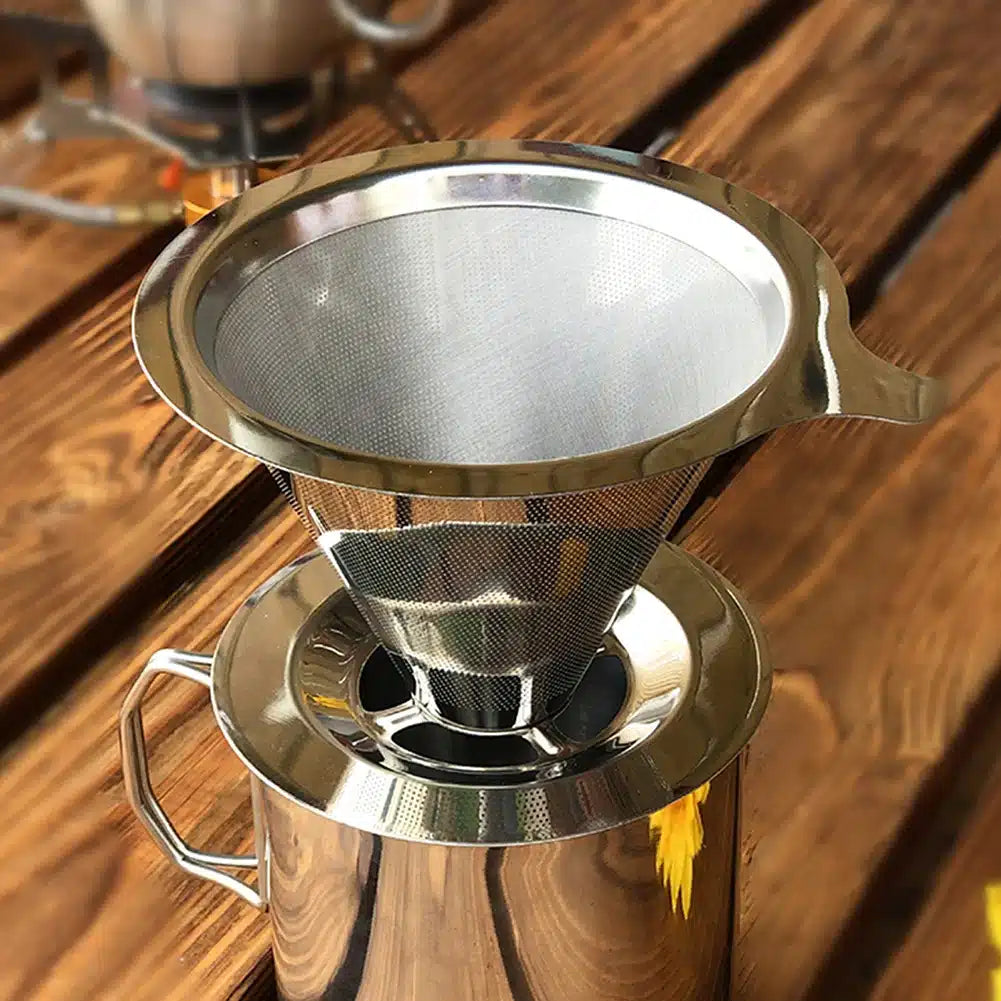 Filtre à Café Réutilisable en Acier Inoxydable Goût Intense 304 - vue 2