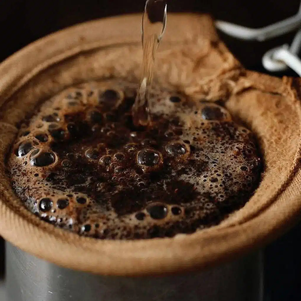 Filtre à Café Réutilisable en Coton Bio Écologique avec Poignée Inox - vue 6