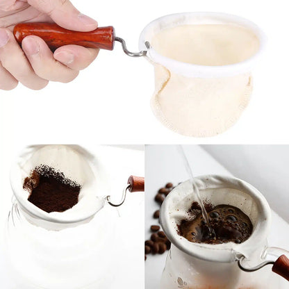 Filtre à Café Réutilisable en Flanelle Écologique Bio 1 Pièce - vue 2