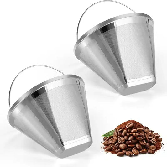 Filtre V60 en Acier Inoxydable Réutilisable pour Café 1-4 Tasses - vue 1