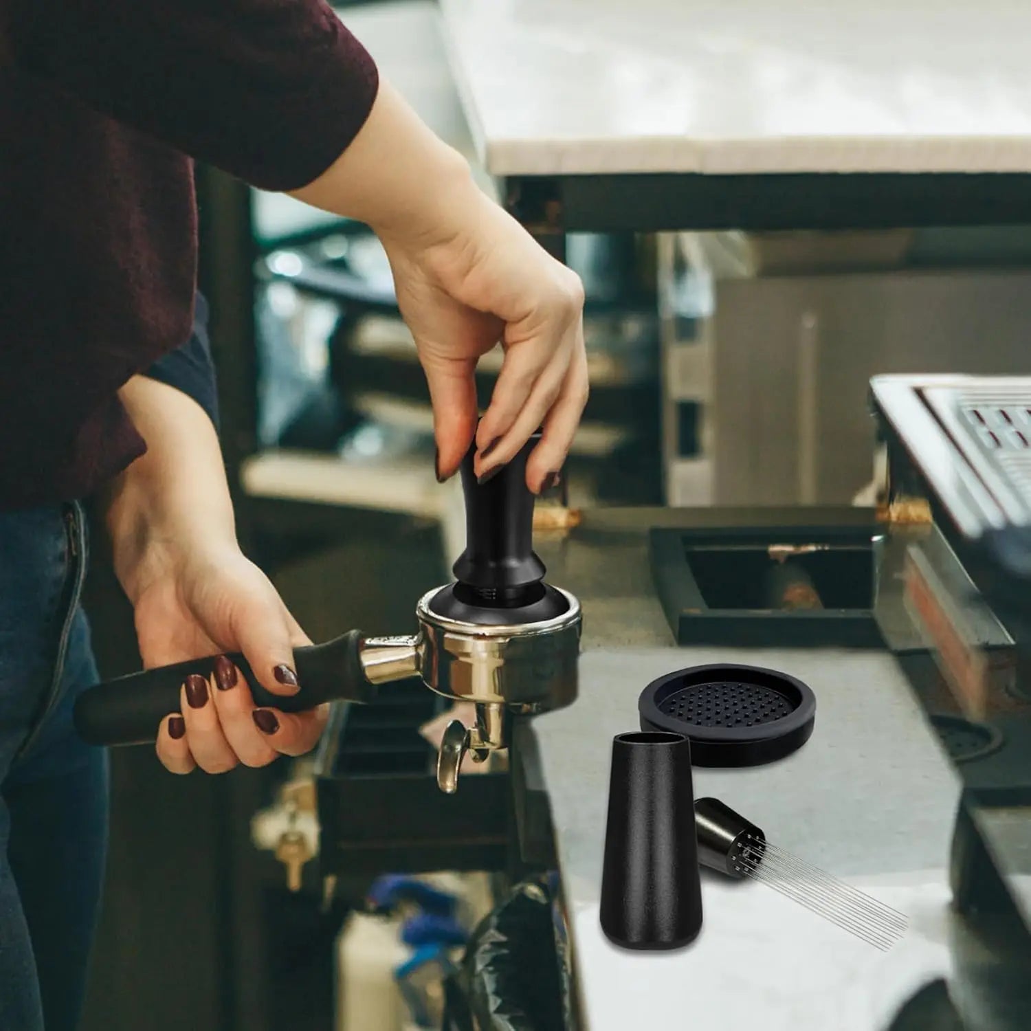 Kit Barista Débutant en Acier Inoxydable avec Accessoires Complets - vue 2