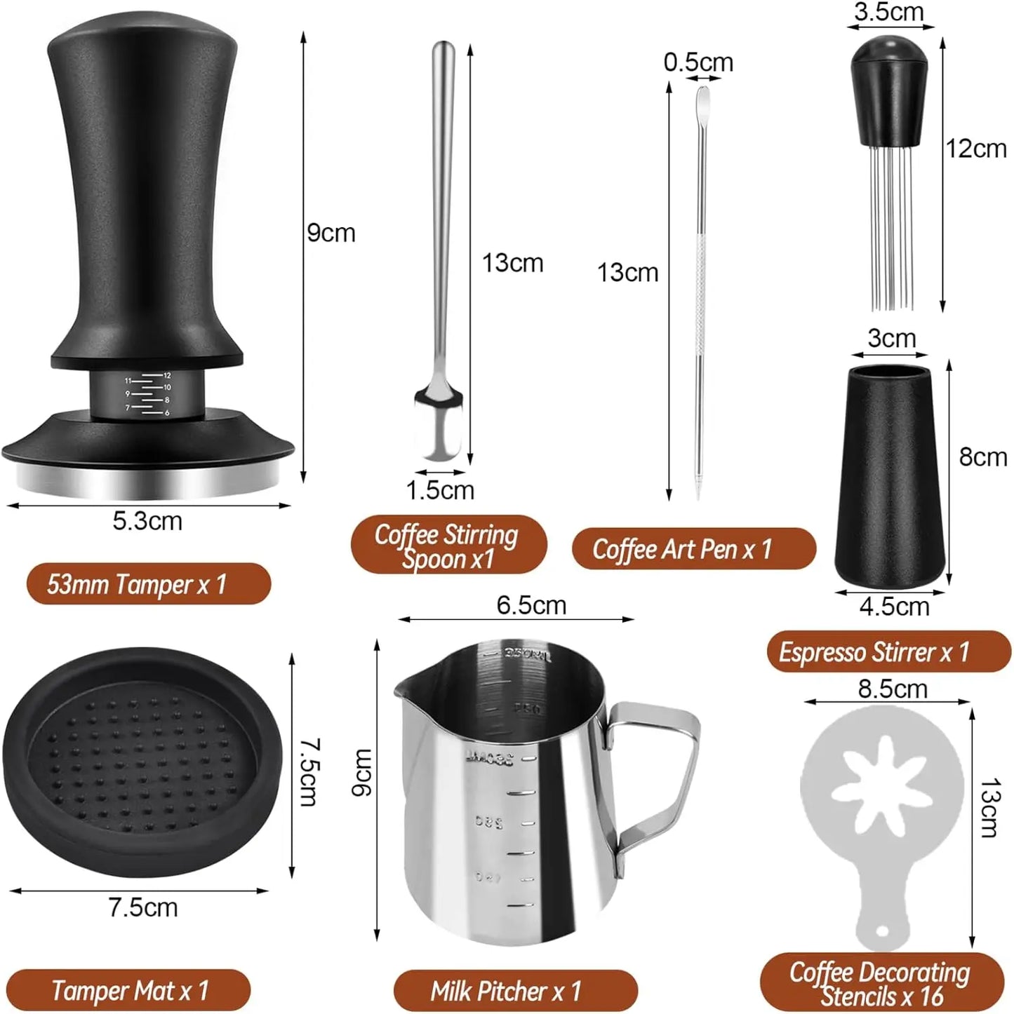 Kit Barista Débutant en Acier Inoxydable avec Accessoires Complets - vue 3