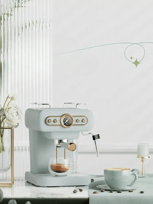 Machine à Café Grain Rétro Italienne Compacte Design Élégant 1 Tasse - vue 3