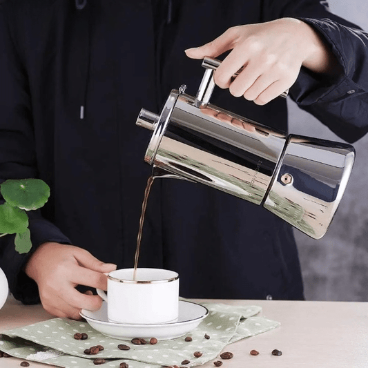 Cafetière Moka Italienne en Acier Inox 4 Tasses - vue 5
