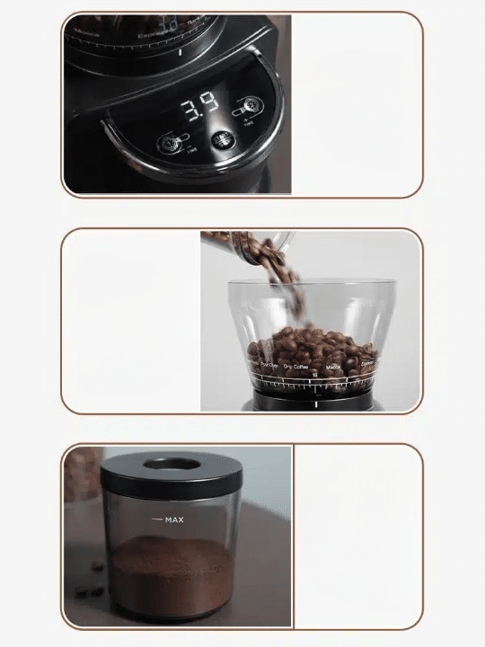Machine à Café Professionnelle avec Moulin Intégré Électrique 1.5L - vue 2