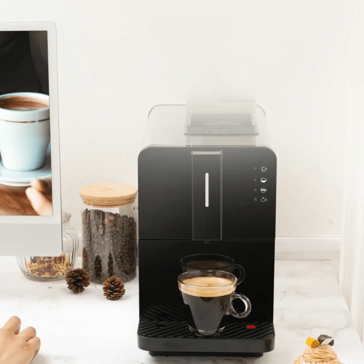 Machine à Café Semi-Automatique en Acier Inoxydable avec Broyeur Intégré - vue 4
