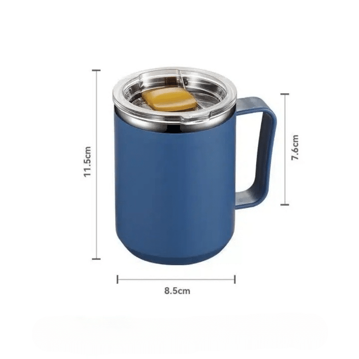 Mug Isolé en Acier Inoxydable Bleu 350ML - Pratique et Élégant - vue 3