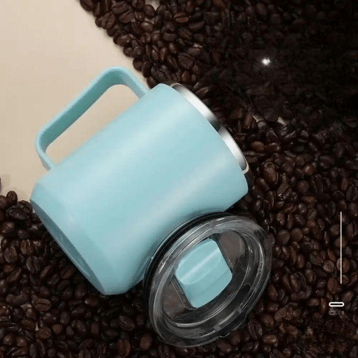 Mug Isolé en Acier Inoxydable Bleu 350ML - Pratique et Élégant - vue 5
