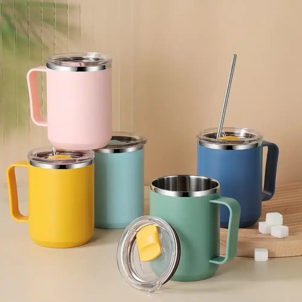 Mug Isolé en Acier Inoxydable Bleu 350ML - Pratique et Élégant - vue 1
