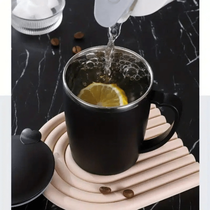 Mug Isotherme en Acier Inoxydable pour Café à Emporter 350ML - vue 1