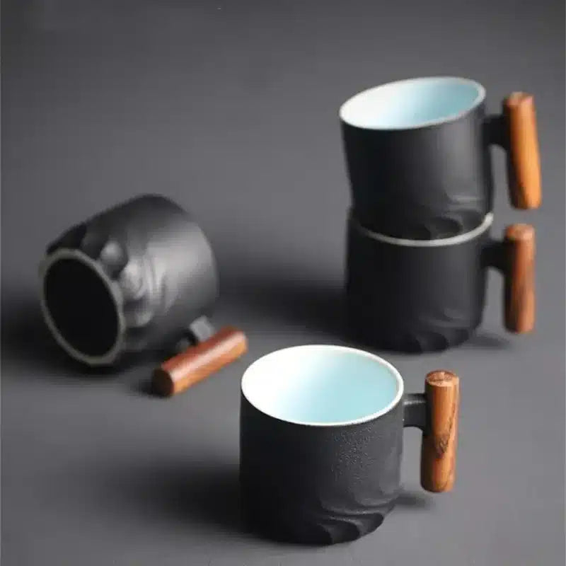 Mug à Café en Bois Artisanat Vintage Réutilisable 300ML - vue 3