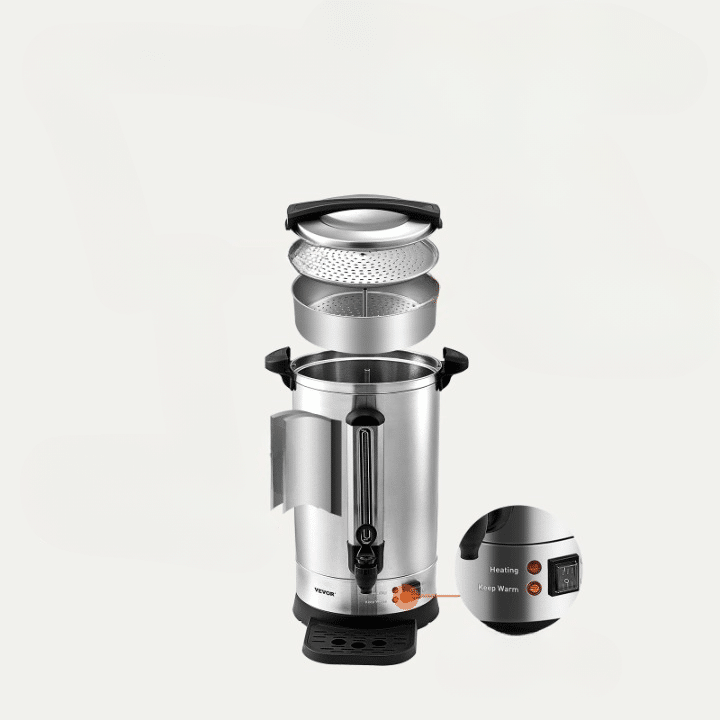 Percolateur à Café Professionnel en Acier Inoxydable 110 Tasses - vue 2