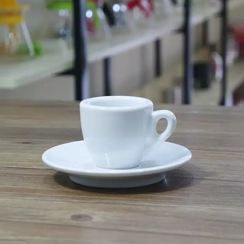 Tasse à Café Bistrot en Porcelaine Blanche Élégance Parisienne 250ML - vue 1