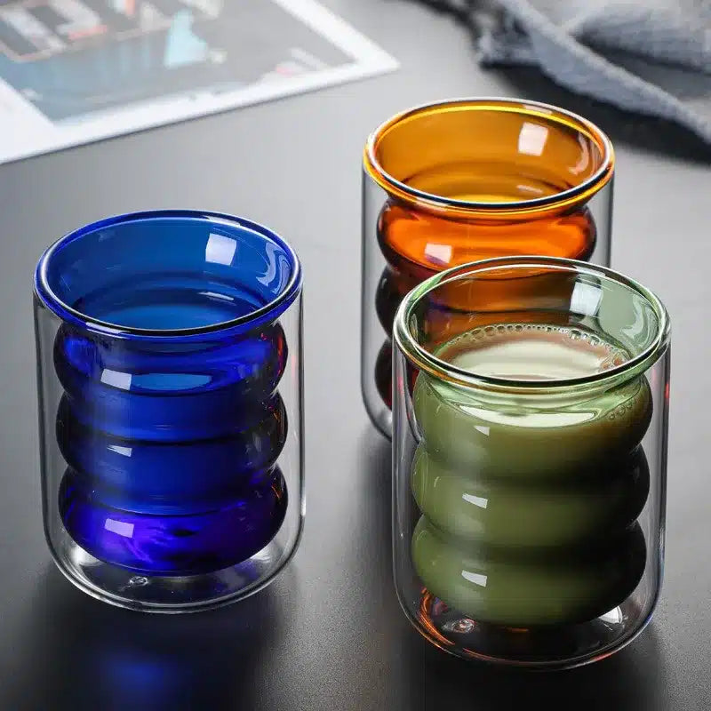 Verre à Café Double Paroi en Verre Isolant 250ML - vue 2