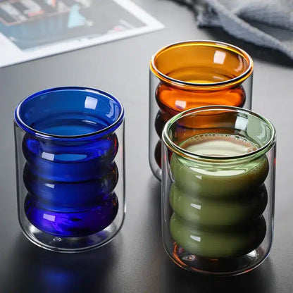 Verre à Café Double Paroi en Verre Isolant 250ML - vue 2