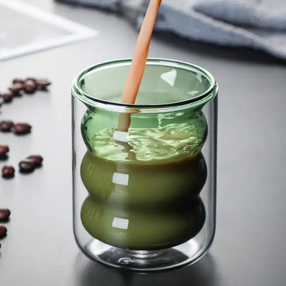 Verre à Café Double Paroi en Verre Isolant 250ML - vue 4