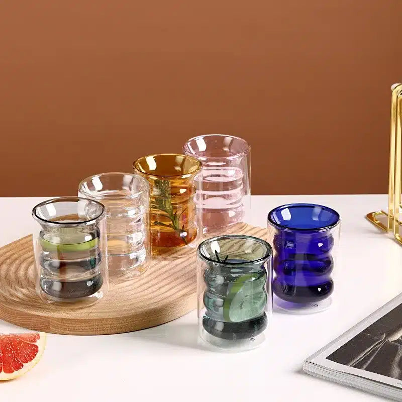 Verre à Café Double Paroi en Verre Isolant 250ML - vue 1